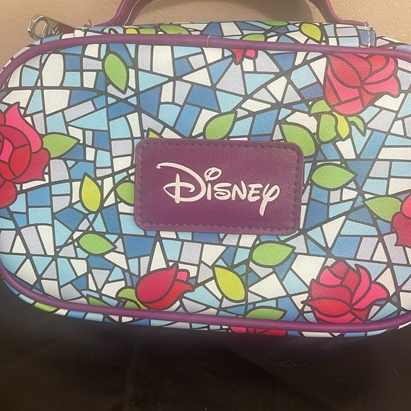Disney Buckle Down Beauty and The Beast Stain Glass Make-up Cosmetic Bag BNWT - Picture 3 of 3